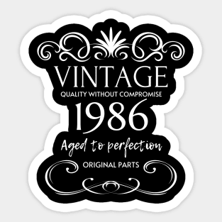 Vintage 1986 - Birthday Gift For Men Sticker